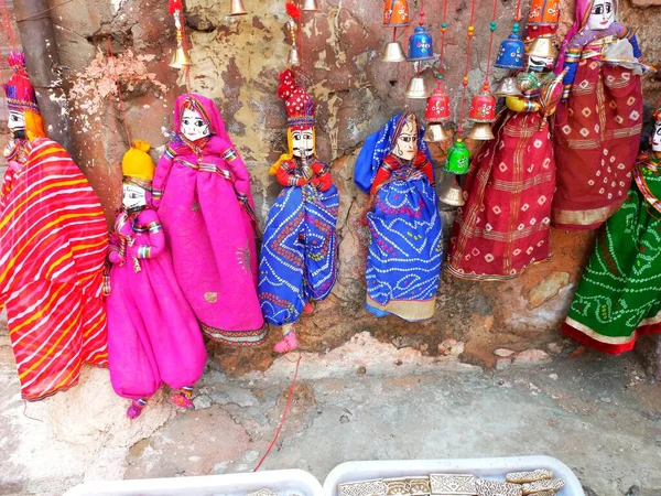 Rajasthani Kuklaları Gösterisi Jaipur Rajasthan Hindistan — Stok fotoğraf