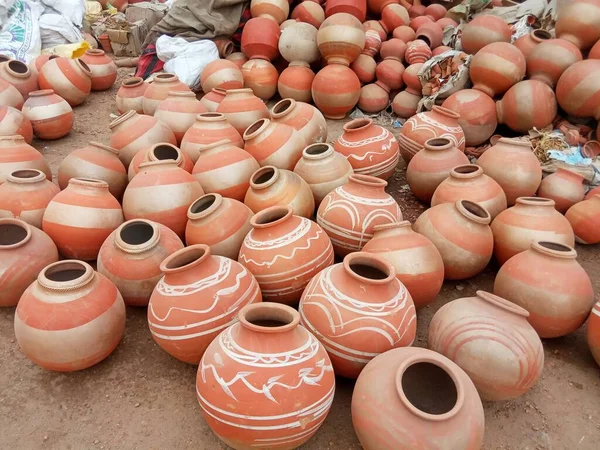 Clay Fazekasság Ghada Matki Matka Kancsó Pot Jaipur Rajasthan India — Stock Fotó