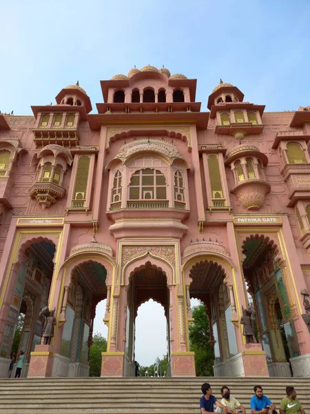 Patrika Gate Situated Jaipur Rajastan India — стоковое фото