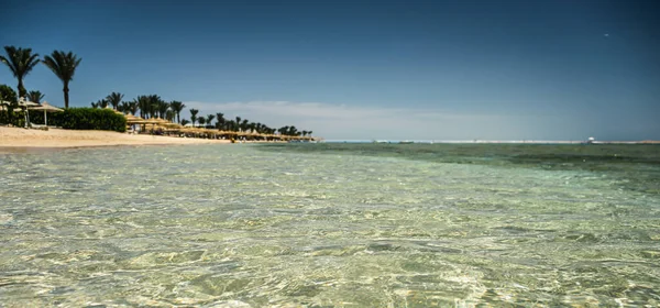 Όμορφη Θέα Στη Θάλασσα Στην Αίγυπτο Κατά Διάρκεια Ηλιόλουστη Καλοκαίρι — Φωτογραφία Αρχείου
