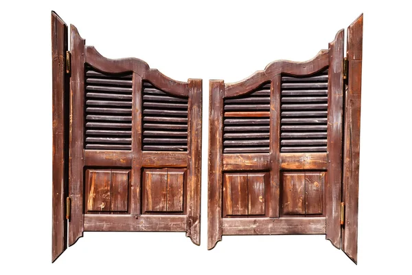 Old saloon doors isolated — Stock Photo, Image