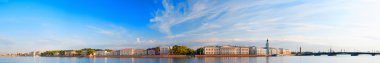 Saint Petersburg, Rusya'nın Neva Nehri'nin panoramik görünüm