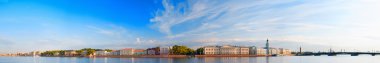 Panoramic view of Neva river in Saint Petersburg, Russia clipart