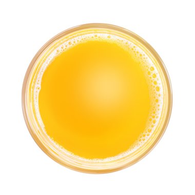 Cam meşrubat. Üstten Görünüm