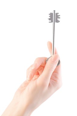 kadın el ile anahtar