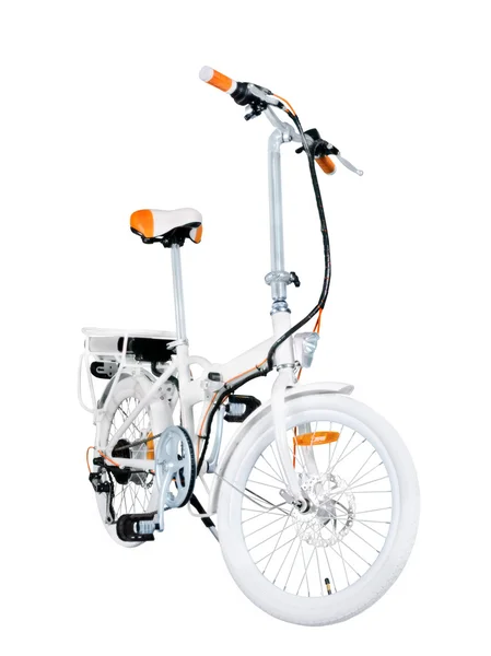 白色电动自行车 — 图库照片
