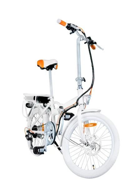 Vit e-cykel — Stockfoto