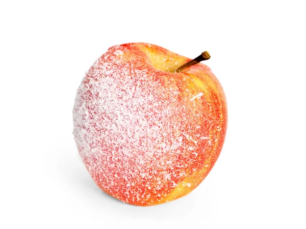 Red frosted apple — Stock Photo, Image