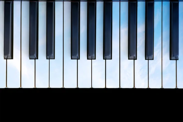 Sky colored piano — Stock Photo, Image