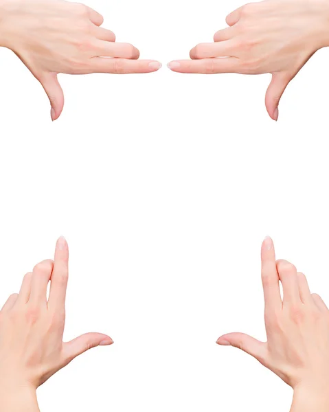Mãos como quadro — Fotografia de Stock