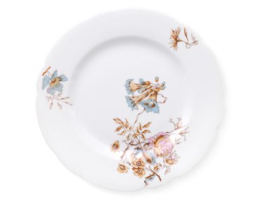 Antika porselen tabak izole dekore edilmiştir.