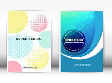 Kapak Tasarımı Şablon Yayını Çok renkli geometrik şekiller