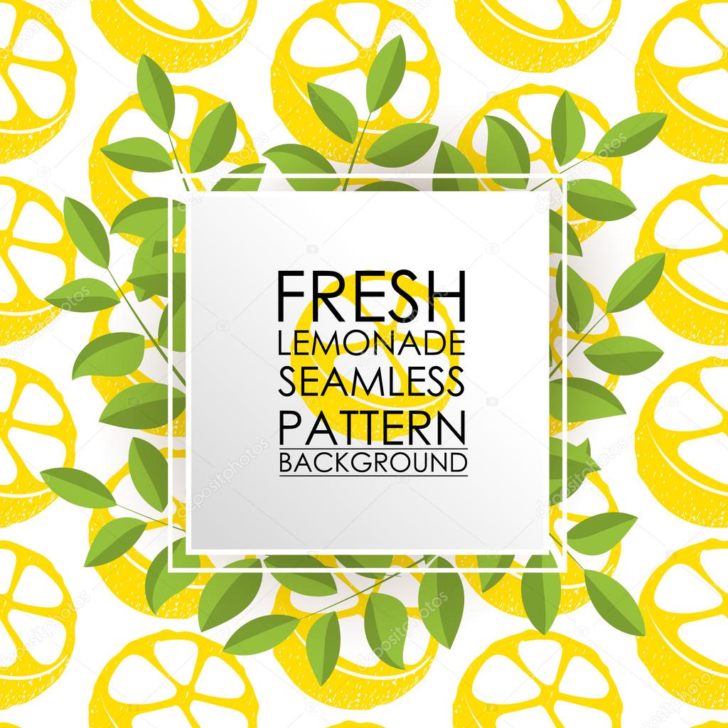 Pattern seamless fresh Lemonade background.