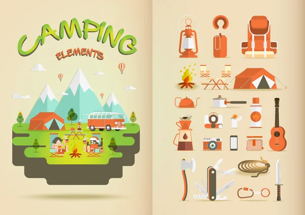 Kamping elemanları