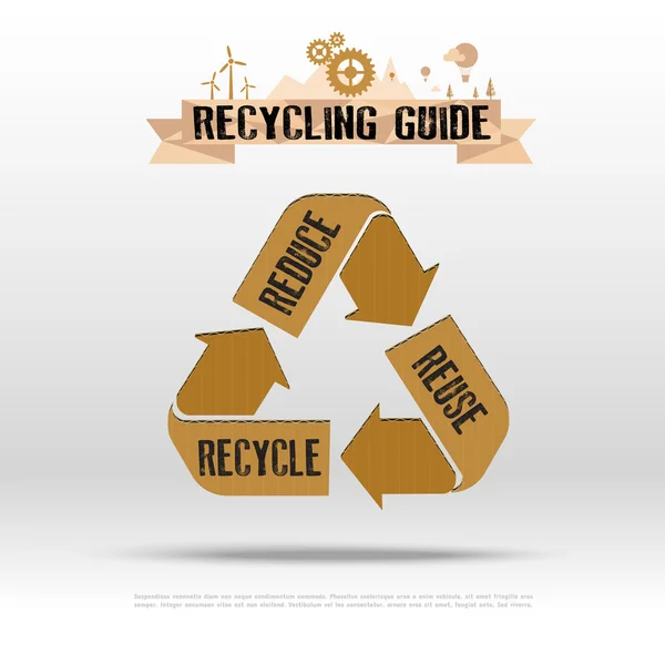 Recycling guide — Stock Vector