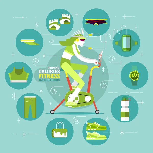 Yakıcı kalori Fitness Infographics