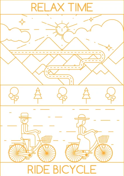 TEMPS DE RELAIS RIDE BICYCLE — Image vectorielle