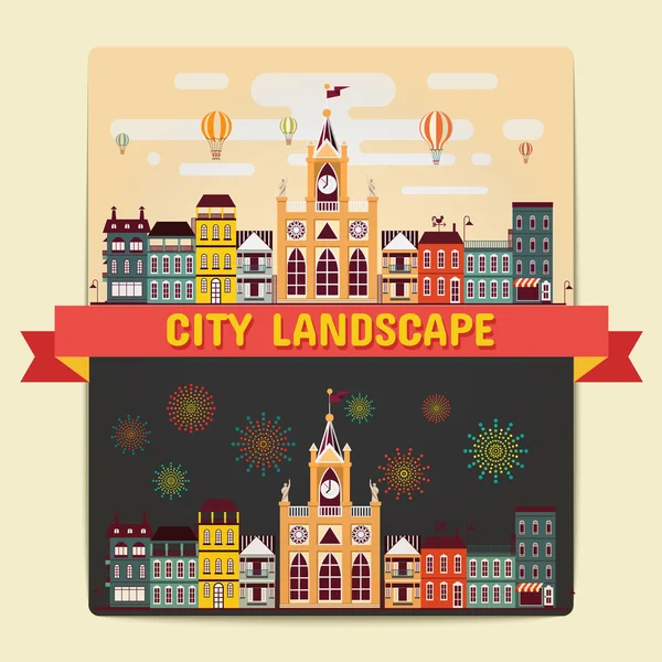 City Landscape panorama — Stock Vector