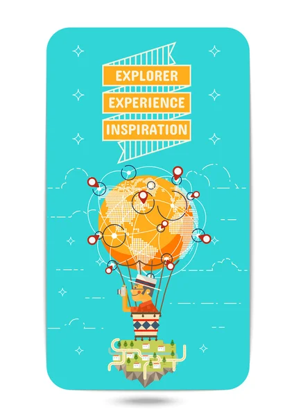 Explorer ervaring inspiratie — Stockvector