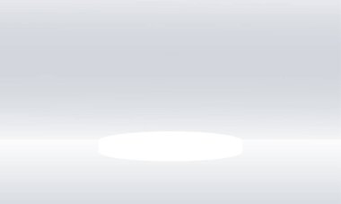 Vitrin ürünü için podyum vektörü olan boş gri stüdyo ürününüzü minimalist arkaplanla göstermek için iyidir