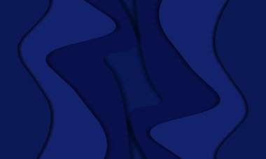 Dalga kağıdı vektör arkaplanı mavisi. Dalga yığını lavlar