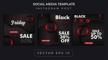 Sosyal Medya Şablonu IG Kara Cuma