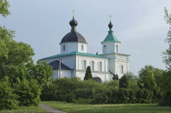 Weißrussland, sennitsa: orthodoxer heiliger peter und pflastertempel. — Stockfoto