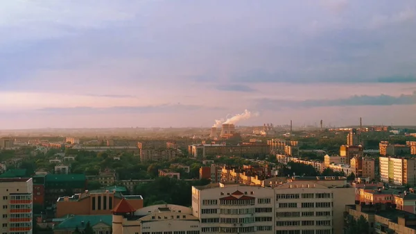 Panorama Der Abendstadt — Stockfoto