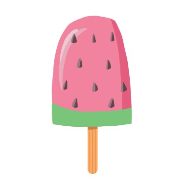 Tahta çubuklu karpuz dondurması. 