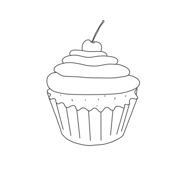 Üstü ve kirazlı bir krep tasviri. 