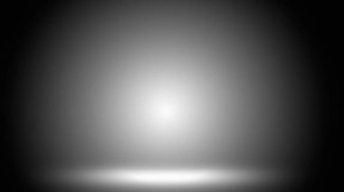 Merkezli spot ışığı gradyanı olan minimal siyah beyaz stüdyo sahne arkaplanı