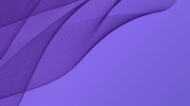 Pürüzsüz desenli minimum mor soyut dalgalar