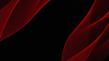 Koyu siyah arkaplanda temiz kırmızı akış çizgileri