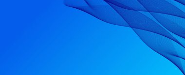 Yumuşak mavi soyut kıvrımlar ve hava kompozisyonu