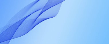 Yumuşak mavi akış çizgileri, temiz modern görünümlü.