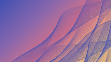 Katmanlı renklerle dinamik gökkuşağı soyut eğriler