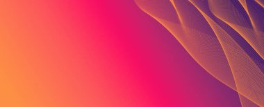 Sıcak renk tonlarını harmanlayan renkli soyut dalgalar