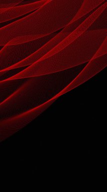 Güçlü kontrast ile zarif kırmızı soyut dalgalar