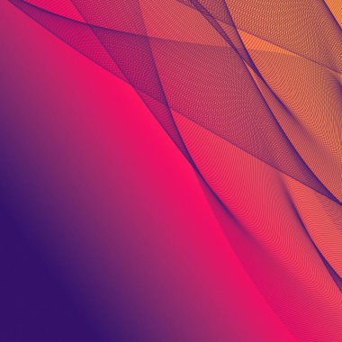 Pürüzsüz soyut eğimlere sahip canlı çokrenkli çizgiler