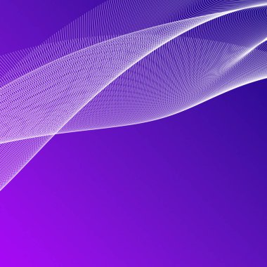 Katmanlı soyut derinliğe sahip pürüzsüz mor ve mavi akış çizgileri