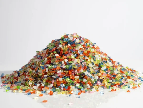 Barevný cukr nebo barvený granulovaný cukr. — Stock fotografie