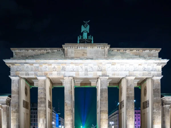 Portão de Brandemburgo durante o Festival das Luzes 2021 — Fotografia de Stock