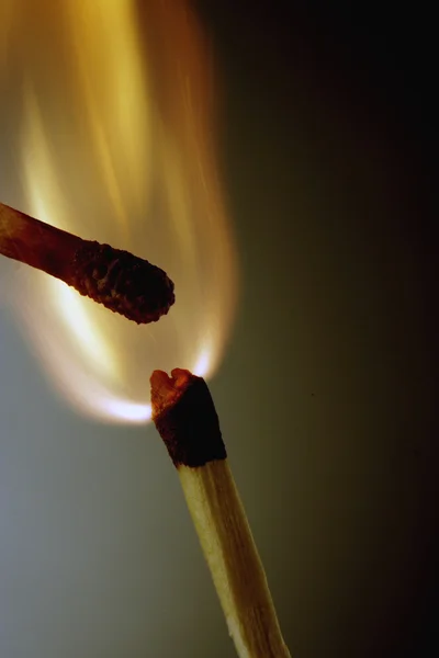 Fire on match stick