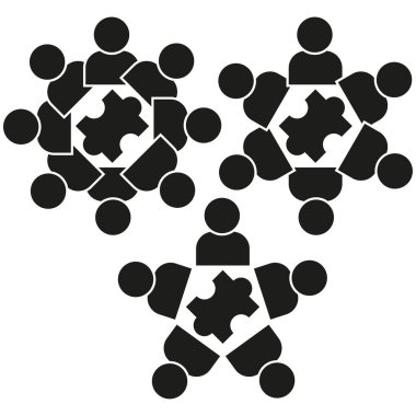 Siyah daire kümesi. Soyut moleküler form. Dinamik grafik elementler. Vektör basit illüstrasyon. EPS 10.