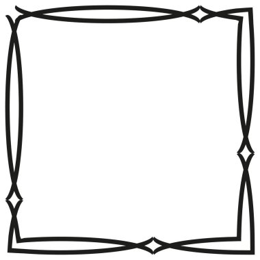 Dekoratif dikdörtgen iskelet. Basit sınır tasarımı. Zarif Vektör elementi. Soyut geometri şekli. EPS 10.
