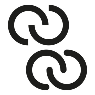 Chain link icons. Connection bond symbol. Abstract curve Vector. Modern seamless graphic. EPS 10.