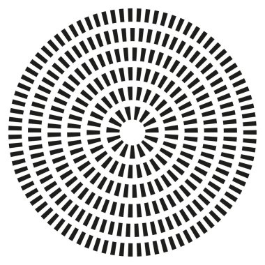 Soyut radyal desen. Konsantrik çizgiler. Geometrik element vektörü. Minimalist modern doku. EPS 10.