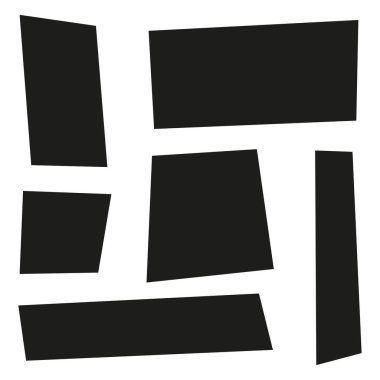 Siyah dikdörtgen hazır. Soyut geometri kalıbı. Koyu renk kompozisyon. Basit Vektör tasarımı. EPS 10.