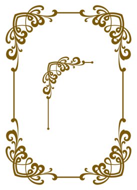 Dekoratif çerçeve. Tasarım öğesi