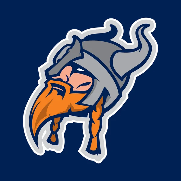 Viking hoofd mascotte — Stockvector